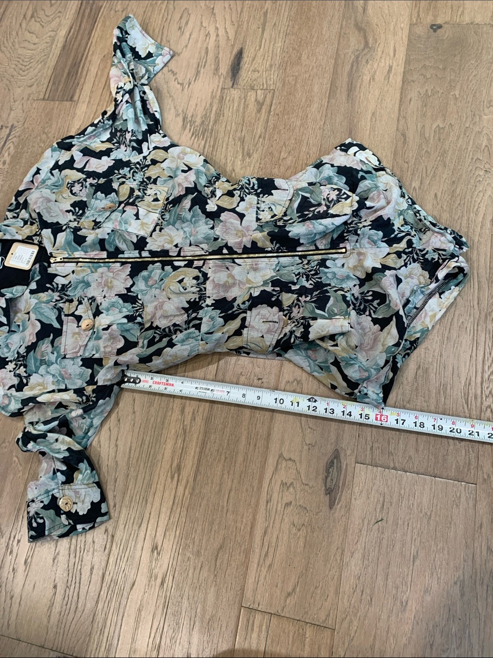 NWT We Are Kindred Floral Zip-Front Romper Size 4 - Picture 6 of 8